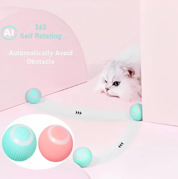 Smart Auto-Rolling Interactive Cat Toy