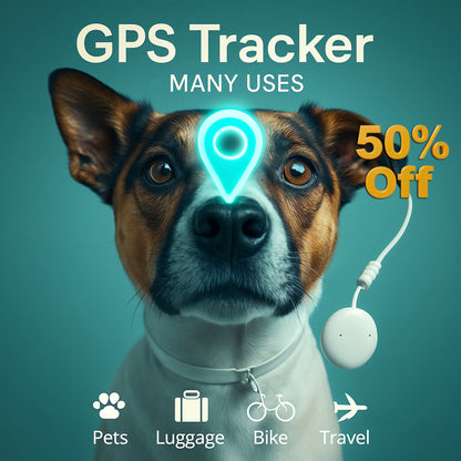 GPS Tracker - No Subscription (with Collar Case & Keychain)